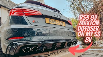 INSTALLING RS3 MAXTON DESIGN REAR DIFFUSER ON MY AUDI S3 8V! (Inc: Removal & Modification)