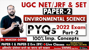 Part-2  PAPER-2 Environmental Science Imp. PYQs 2022 II #environmental_science #ugcnet #ugcnetpaper2