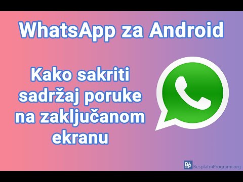 WhatsApp za Android - kako sakriti sadržaj poruke na zaključanom ekranu