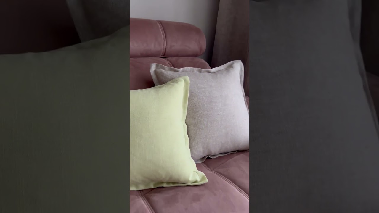 Двухцветные портьеры на эркерное окно