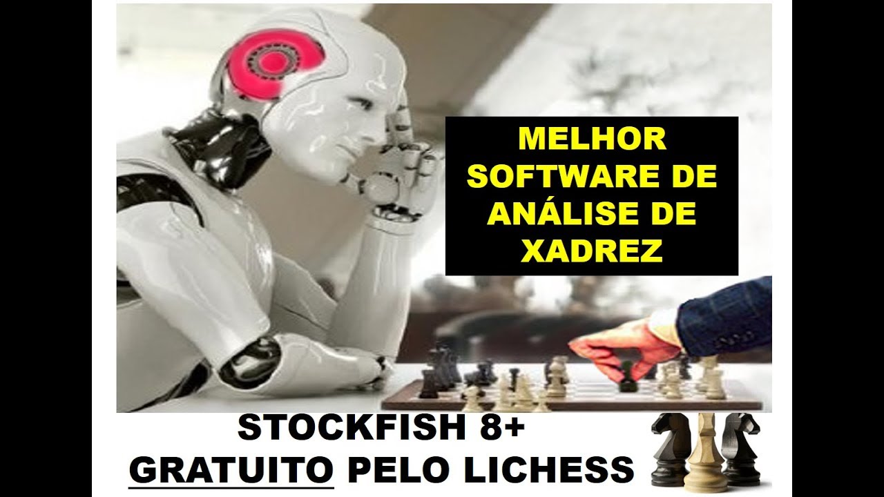 FORTE PROGRAMA DE XADREZ ONLINE GRATUITO (Lichess, Stockfish) 