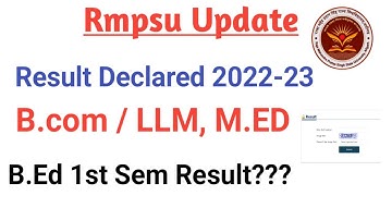 B.Ed 1st sem? / M.Ed / LLM / BCom Result Declared raja mahendra pratap singh university aligarh