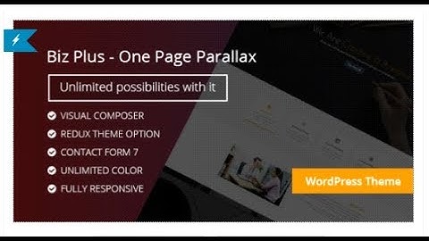 Biz Plus - One Page Parallax WordPress Theme | Themeforest Download