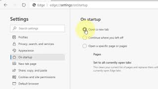 how to change the new tab page to blank page in microsoft edge