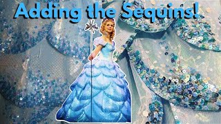 How I am using Tambour Embroidery to make the petals for Glinda's Bubble Dress