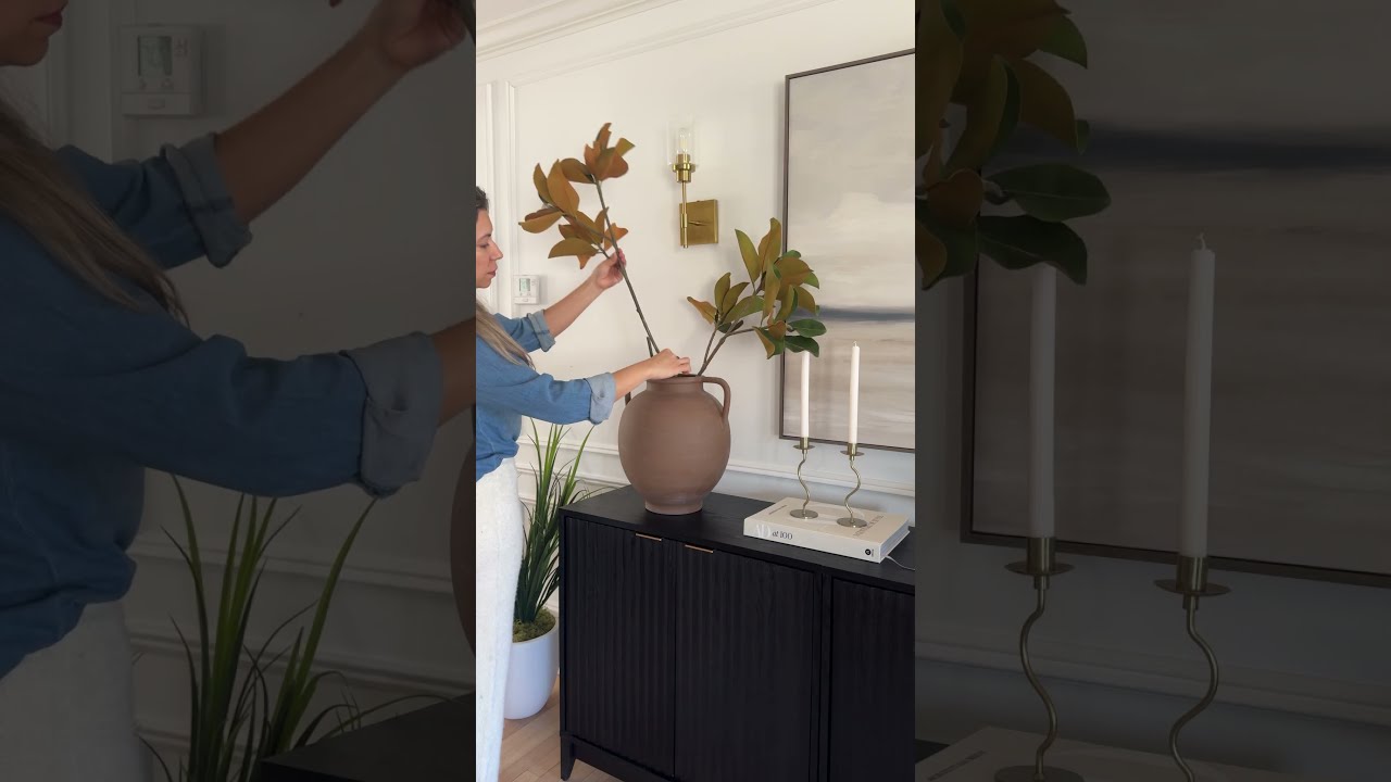 How to Style Artificial Magnolia Branches | Elegant Faux Flower Arrangement