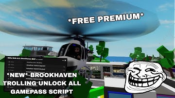 *FREE PREMIUM* Brookhaven Trolling Unlock All Gamepass Script Fluxus,Hydrogen,Delta, Arceus X Mobile