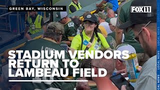 Vendors back at Lambeau Field heat leads to bottled water shortage