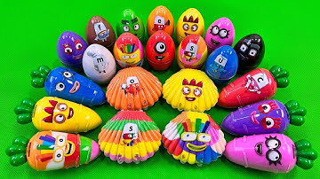 Numberblocks - Looking for All CLAY Coloring! Satisfying SLIME Video, ASMR (1 Hour)