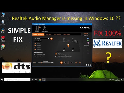 #realtek Fix Realtek HD Audio Manager, отсутствующий в Windows 10 || Простое исправление !!