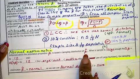 7.2 Sampling Distribution of p(hat) part 1