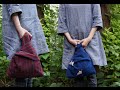 【霧夢桜】浴衣・着物に。紬地・リバーシブルの布バッグ♪　お洋服にも。