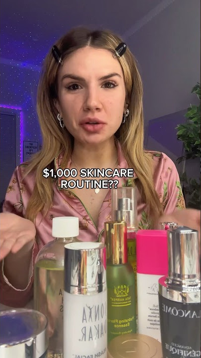 $1,000 SKINCARE ROUTINE? 😮 #skincare #shorts #baileyspinn