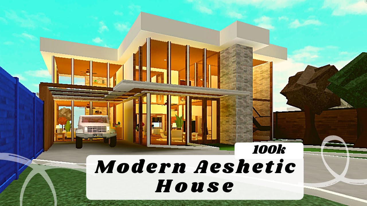 ROBLOX │ Bloxburg │ Modern Aesthetic House │ 100k │ Speedbuild - YouTube