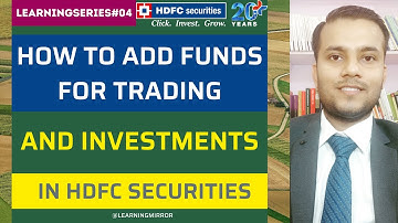 How to ADD Funds in HDFC Securities | How to ADD funds for First Time in HDFC Securities