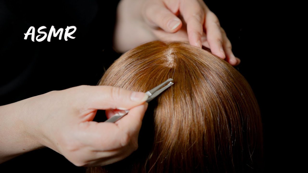 ASMR| Searching for Grey Hair (No Talking)