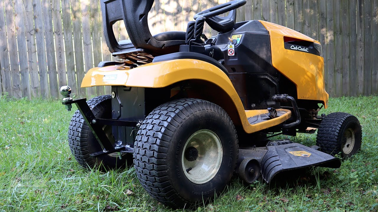 Installing a Reinforced Trailer Hitch on Riding Mower - Towing Boat Trailer  with a Lawn Tractor 