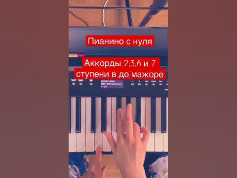 Пианино с нуля. Аккорды 2,3,6 и 7 ступени в до мажоре - YouTube