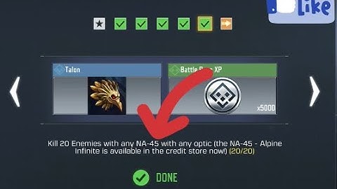 Call Of Duty Mobile Kill 20 Enemies with any NA-45 with any optic