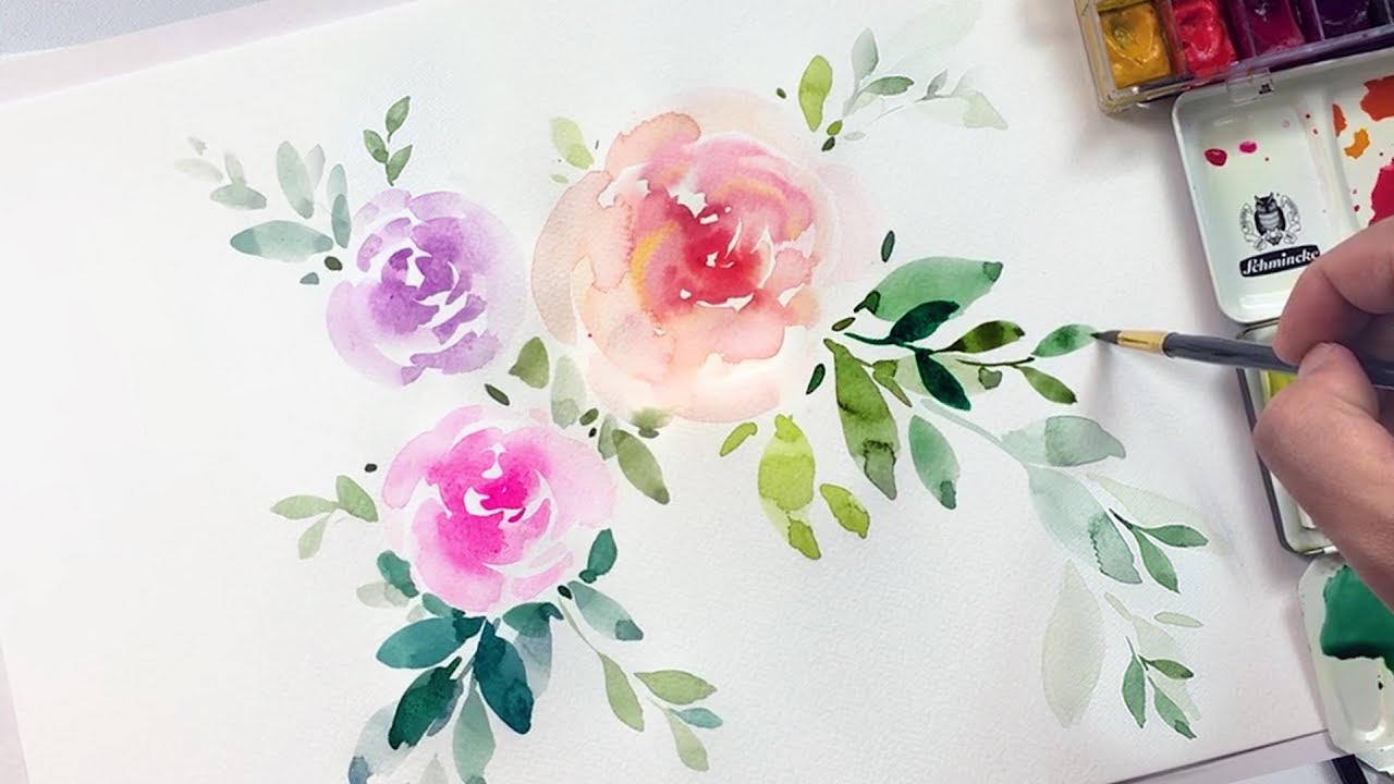 Watercolor Flower Tutorial