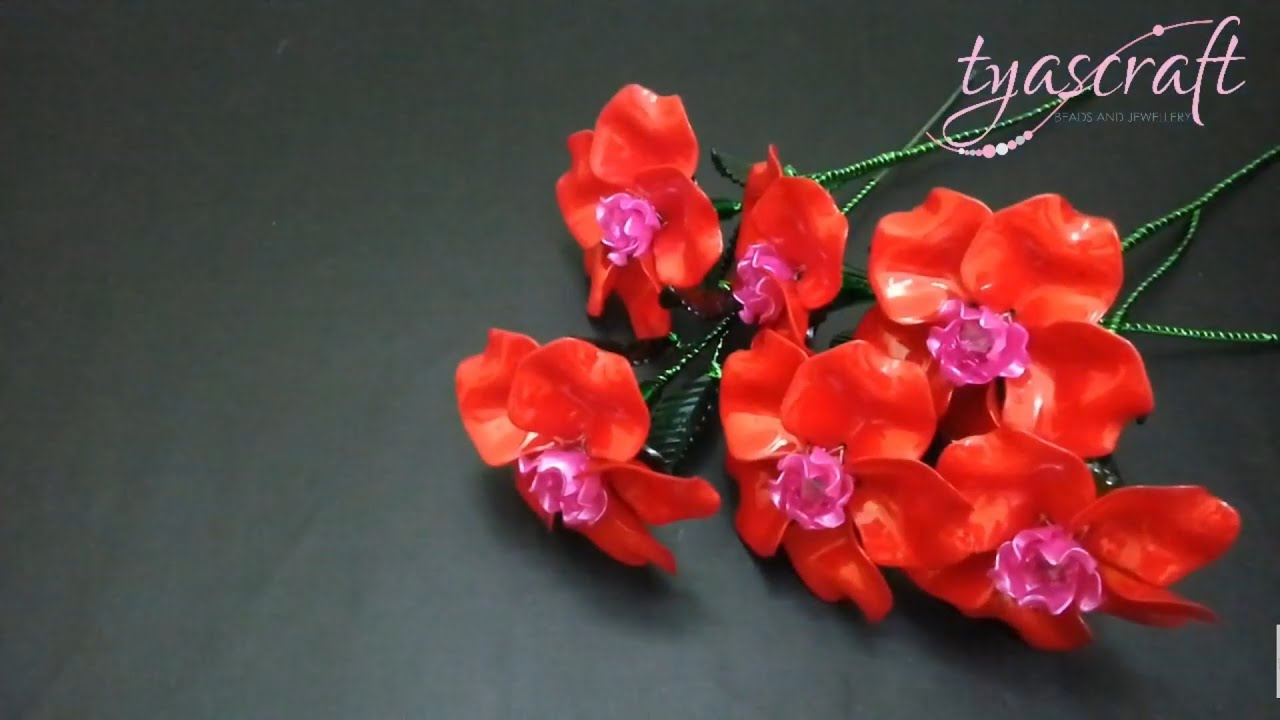 Cara Membuat Bunga  Akrilik  dari Keriting Besar  YouTube