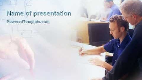 Technical Drawing PowerPoint Template by PoweredTemplate.com