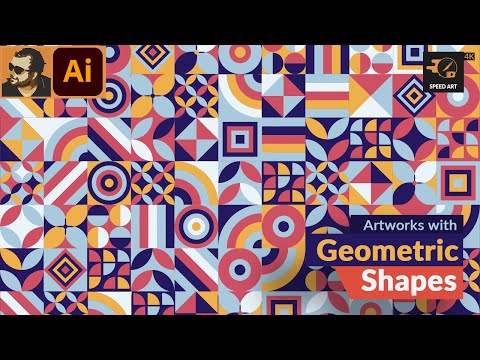 Design with Basic Geometric Shapes in Adobe Illustrator | Speed Art