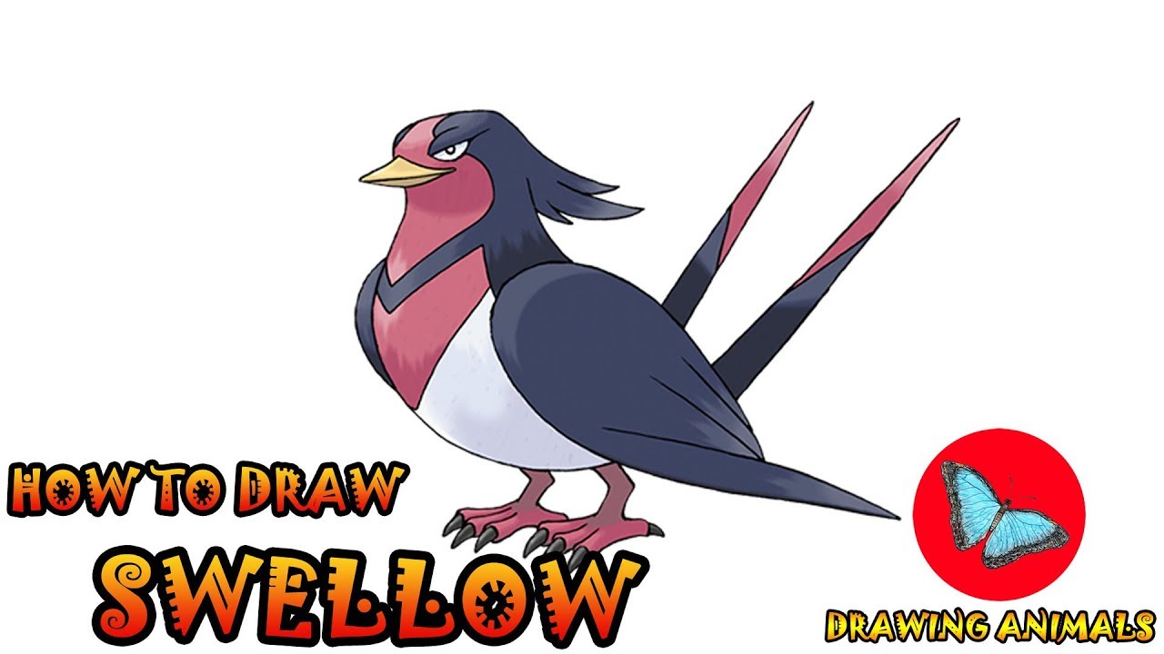 How To Draw Swellow Pokemon | Coloring and Drawing For Kids - YouTube