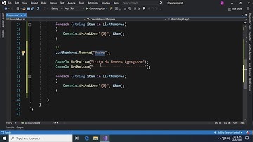 Eliminar Elementos de la Lista (Método Remove)