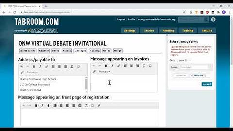 Tabroom com Tutorial: Setting Up a Tournament
