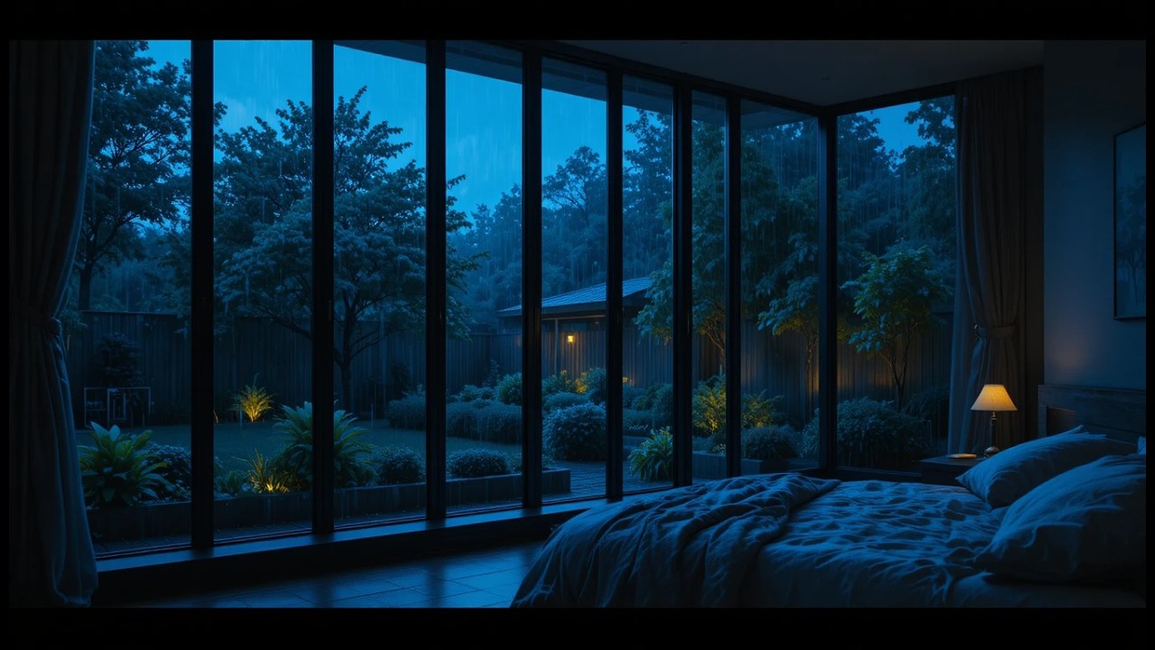 Rain on Window for Sleeping 🌧️Relaxing Rain Sounds & White Noise