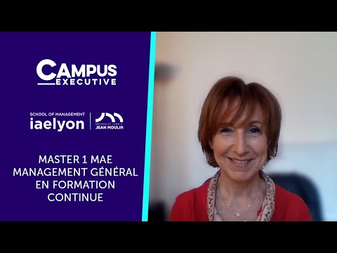 IAELYON Executive - Master 1 MAE Management Général en Formation Continue