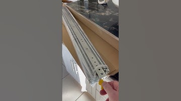 Vevor 34” drawer slides have yellow locking tab - good safety design - not for high end cabinetry
