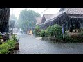 Heavy rain never stops in the villageseeing children playing in the raintherapy for insomnia