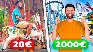 Parc d'attraction à 2000€ vs à 20€ (le perdant est dégoûté) - feat @vince.inacheve