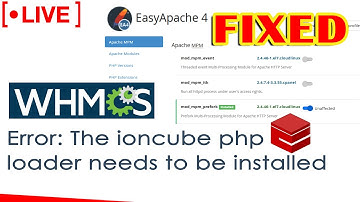 [🔴LIVE] How to fix "The ionCube PHP Loader needs to be installed" error in WHMCS?