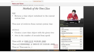 Ruby: Dates and Times