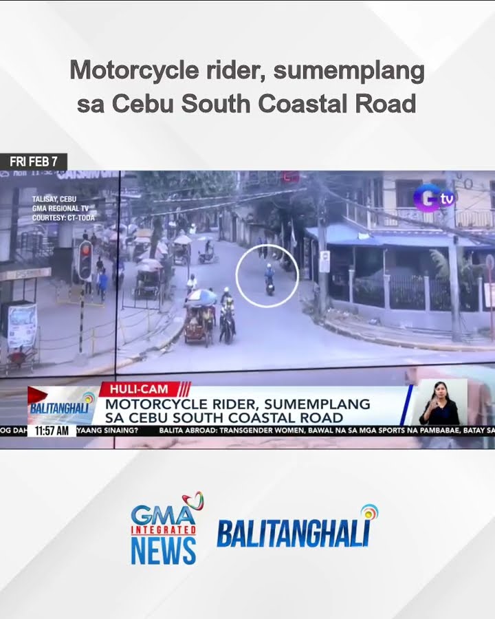 Motorcycle rider, sumemplang sa Cebu South Coastal Road | Balitanghali