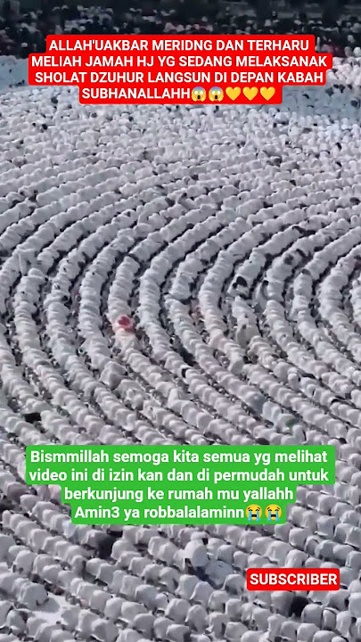MASYA ALLAH BEGINI LAH SUASANA JAMAH HJ YG SEDANG MELAKSANAKN SHOLLAT DZUHUR DI DEPAN KAKBAH #islam