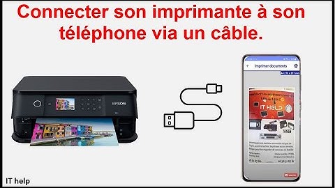 Connecter son imprimante à son téléphone via un câble.