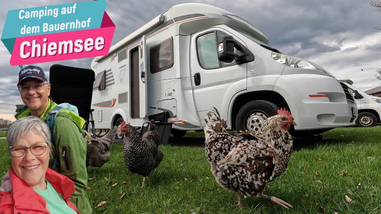 Chiemsee, Salzburg, Reit im Winkel mit dem Wohnmobil, Camping auf dem Bauernhof