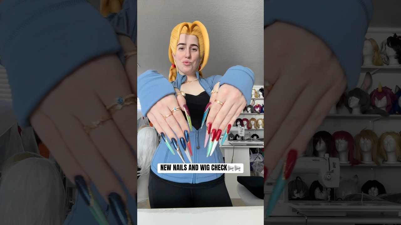 Nail and wig check!!!!!! #wigstyling #streetfighter #skrillex
