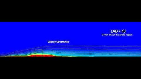 CFD simulation of wind blown sand over Marram grass with a leaf area density (LAD) of 40