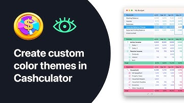 Make an aesthetic color theme for your budget in Cashculator 2.2, the Mac personal finance app