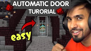 How To Make Automatic Door Like TECHNO GAMERZ in Minecraft ! 🤔