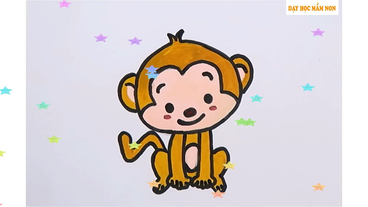 Hướng Dẫn Cách Vẽ Con Khỉ - Tô Màu Con Khỉ - How To Draw A Monkey - Youtube