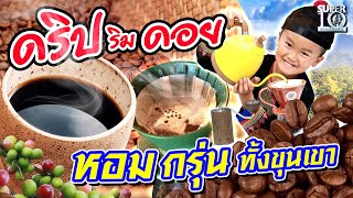 น้องวีวี่ บาริสต้าตัวน้อยพา #ดริปริมดอย ☕ หอมกรุ่นทั้งขุนเขา  #CoffeeDeHmong | SUPER10