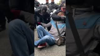 Sitzblockade Der Klimahysteriker Auf Straße Wird Von Polizei Gewaltsam Aufgelöst Yo