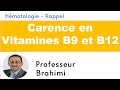 Carence en vitamines b9 et b12 biologie