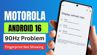 Motorola Phone 90Hz Refresh Stuck And Fingerprint Lock Option Not Showing | Motorola edge 50 fusion
